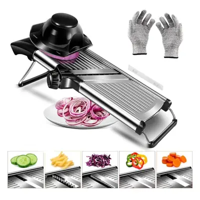 (black) Vegetable Shredders, Multifunctional Stainless Steel Vegetable Cutter, Grater, Shredded 