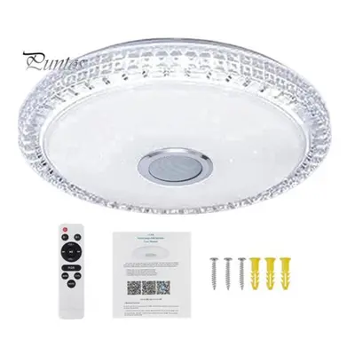 (white) Smart Ceiling Lamp Remote Control Dimmable Glare-free Bluetooth-compatible App Control R