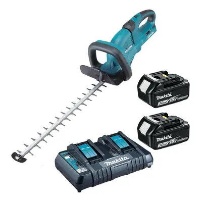 Makita DUH551RT2 Twin LXT 18v / 36v Li Ion Hedge Trimmer x 3.0ah Dual Charger