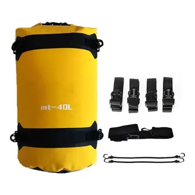 (yellow, 80L) 40/80l Motorcycle Waterproof Tail Bag Travel Outdoor Dry Luggage Roll Pack Bag Mot