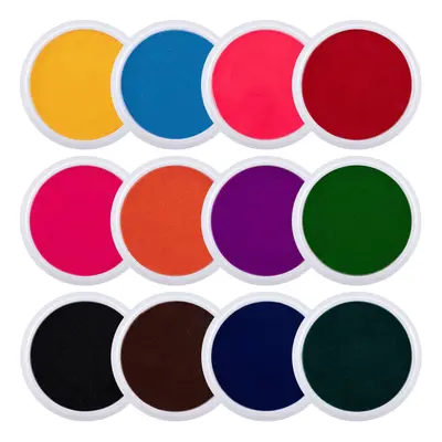 7"" Large Round Craft Ink Pads- Colors Rainbow DIY Fingerprint Ink