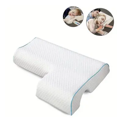 (Left Arm) 1pc Arched Cuddle Pillow With Slow Rebound Memory Foam For Couples - Anti-pressure Ha