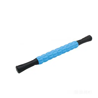 (Blue) Muscle Roller Stick Body Massage for Relieving Soreness and Cramping Sticks Yoga Blocks