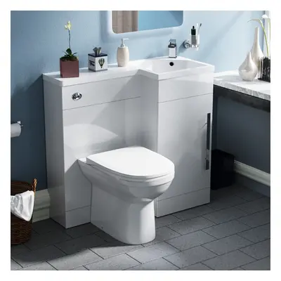 900 mm RH Basin Sink Vanity Cabinet White WC Unit BTW Toilet Melbourne