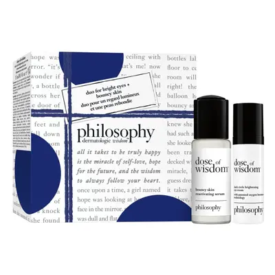 philosophy 2-pc duo for bright eyes & bouncy skin skincare holiday gift set