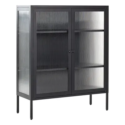 Display Cabinet LERRYN Metal cm cm Black