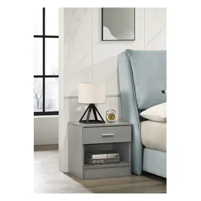 Rio Costa Bedside Cabinet Bedroom Furniture Drawer Light Grey