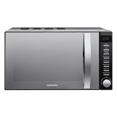 800W digital microwave | Freestanding microwave, power levels, clock and timer function | Black 