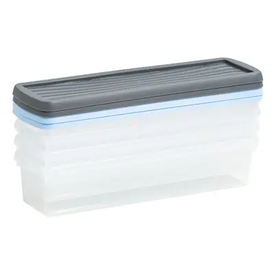 (1.9L) Wham Storage Box Clip Lid Nest Clear Space Save Container Assorted Colour Pack