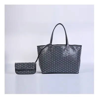 (dark grey, large) UK Goyard Dog Tooth Bag Large Capacity Tote Mother Bag Handbag Gifts Women NE