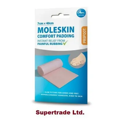 Profoot Moleskin Comfort Padding Sheet Instantly Relieves Friction 7cnX40cm X