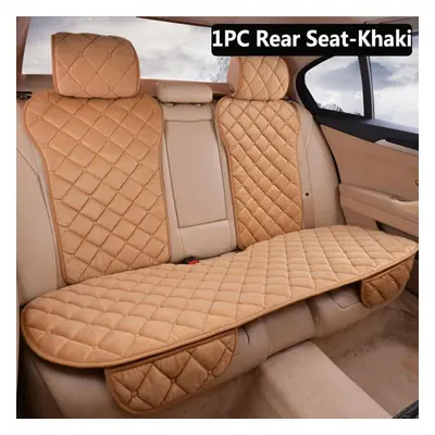 (khaki, 1PC Rear Seat) Car Seat Covers Simple Comfortable Car Front Rear Cushion Non-slip Warm C