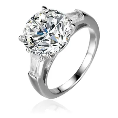 (white, 9) Bagueringen Luxury Big Carat Moissanite Diamond Ring Sterling Silver Jewelry Classic 