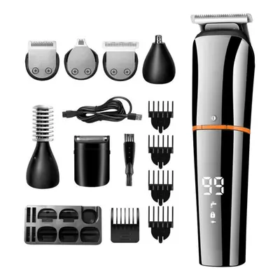 (as the picture, 14pcs set) Beard Trimmer For Men Hair Clippers Body Mustache Nose Hair Groomer 