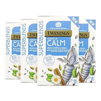 Twinings Superblends Calm Tea - Spiced Camomile, Vanilla & Roasted Chicory Root Herbal Tea Infus