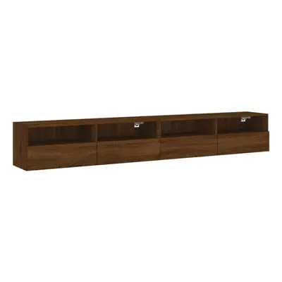 vidaXL TV Wall Cabinets Floating TV Units pcs Brown Oak Engineered Wood