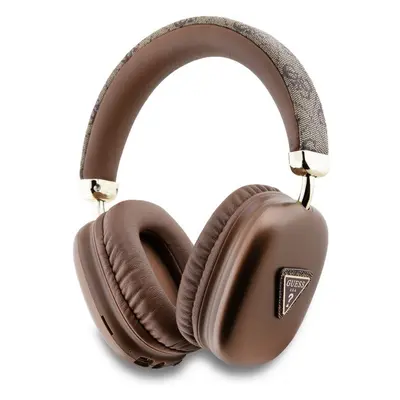 Guess PU Leather 4G Triangle Logo Wireless Headphones Brown - GUBHK1P4TPW