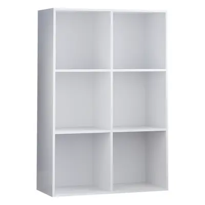 (White) Durham Cube Bookcase 2x3 Shelf Rack Storage Unit