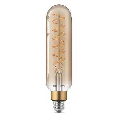 Philips LED Giant Gold Tube Light Bulb Dimmable [E27 Edison Screw] 6.5W 40W Equivalent, Flame (2