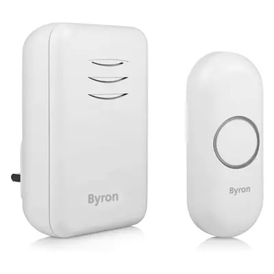 Byron DBY-22312UK Wireless Plug In Doorbell Set, m Range, Melodies