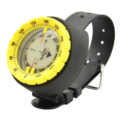 (yellow) Underwater Compass Luminous Compass Wrist Diving Compass High Precision Professional Co