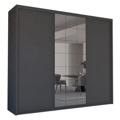 (250cm, Grey) Latin 2/3 Door Siliding Mirror Door Wardrobe