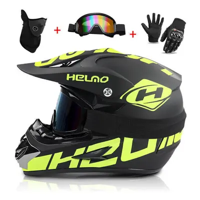 ( Asia Black Green H, S) Racing Motorcycle Bike UK Motocross Helmet Road Dirt NEW Off Dirt Downh