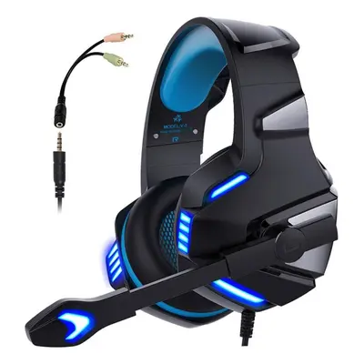 Gaming Headset for Xbox One, PS4, PC, Over Ear Gaming Headphones with Noise Cancelling Mic LED L