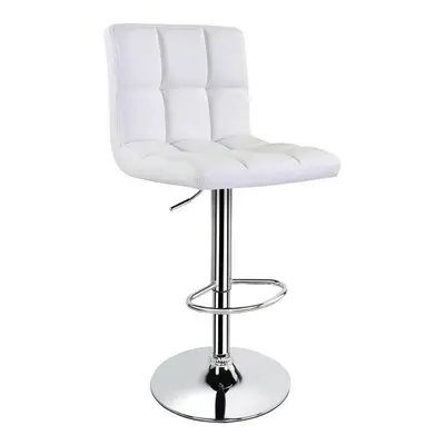 (White) x PU Leather Swivel Gas Lift Bar Stools Kitchen,Breakfast, Pub Next Day -B109