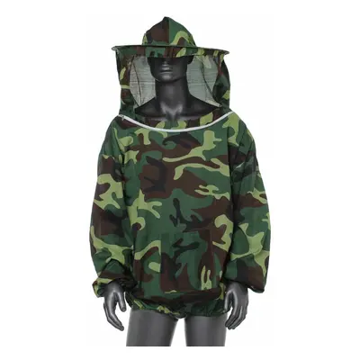 (Camouflage Green) Jacket Veil Smock Equipment Supplies Bee Keeping Hat Sleeve Suit