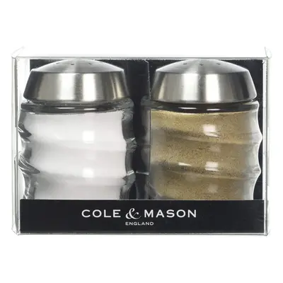 Cole & Mason Bray Salt and Pepper Shaker Gift Set, Glass and Stainless Steel, cm