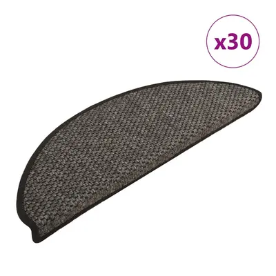 (anthracite, x x cm/ pcs) vidaXL Self-adhesive Stair Mats Stair Treads Protector Rug Sisal-Look 