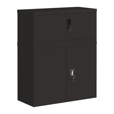 (black, x x cm) vidaXL File Cabinet Storage Cabinet Office Filing Cabinet Storage Unit Steel