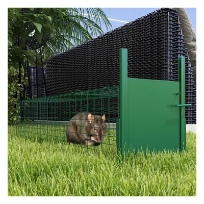 Outsunny Single Door Humane Rat Trap for Small Animals, Dark Green