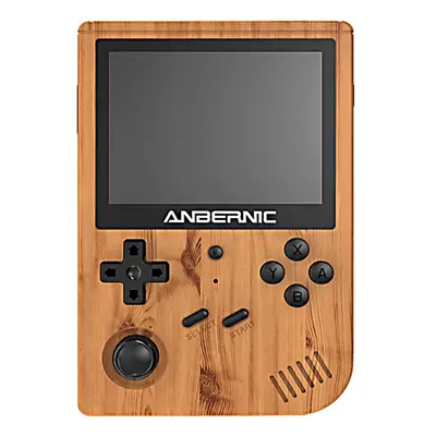 (Wood grain color) 48GB Games Handheld Game Console for PSP PS1 NDS N64 MD PCE RK3326 Open Sourc