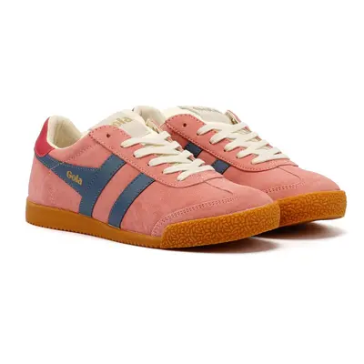 (Pink, (Adults')) Gola Elan Suede Women's Coral Pink/Blue Trainers