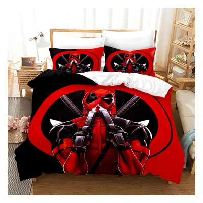 (Style 20, Double(200X200CM/3PCS)) Deadpool Bedding Single Double Duvet Cover UK