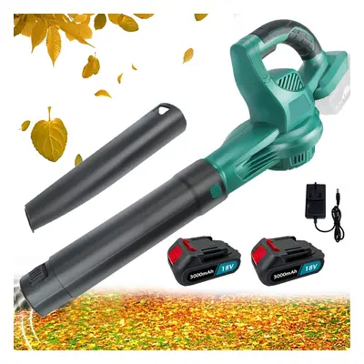 (Electric Handheld Blower with 2x3.0A Battery and Charger) Cordless Leaf Blower & Vacuum, Electr