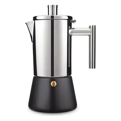 (520ml, Black) Diego Stovetop Espresso Maker Stainless Steel Italian Coffee Machine Maker 12cup 