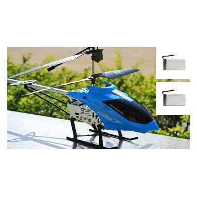 (blue) 3.5ch 80cm Rc Helicopter Extra Large Remote Control Copter Durable Charging Toy Drone Mod