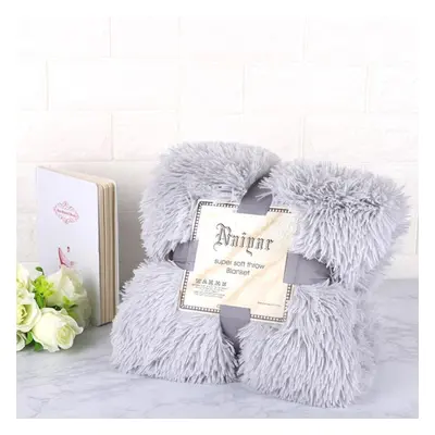 (grey, L) Super Soft Blankets For Beds Shaggy Faux Fur Blanket Ultra Plush Decorative Blanket