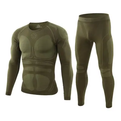 (army green, XL) Winter Top Quality Thermo Cycling Clothing Men &apos;s Thermal Underwear Men Un