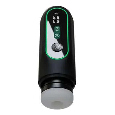 (black) Male Automatic Masturbator Cup Telescopic Sucking Sex Machine Heating Vagina Blowjob Ora