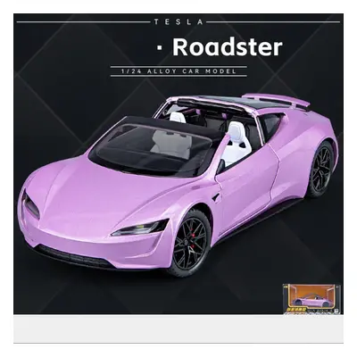 (pink, 1/24-19.7x8x5.3cm) 1/24 Scale Roadster Diecast Car Model Toy, Pull Back Toy Vehicle With 