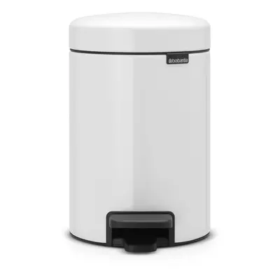 Brabantia Pedal Bin newIcon with Plastic Inner Bucket, Litre - White