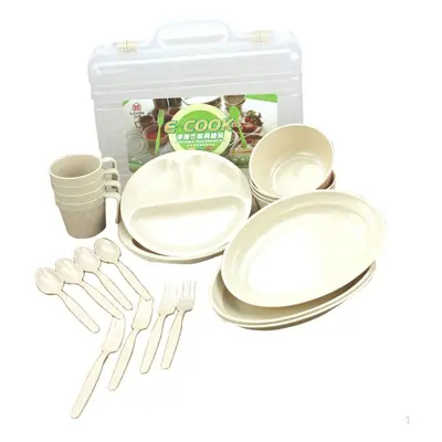 For Person Use Camping Tableware Set With - Pieces Mugs Bowls Spoons