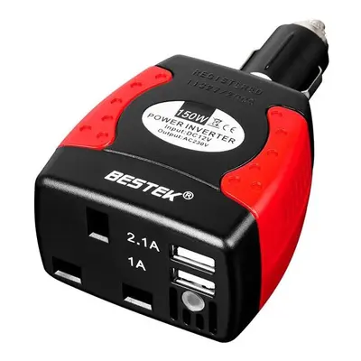 BESTEK MRI1513U-UK PLUG W Power Inverter Car Laptop Charger DC 12V to AC 230V 240V Converter Ada