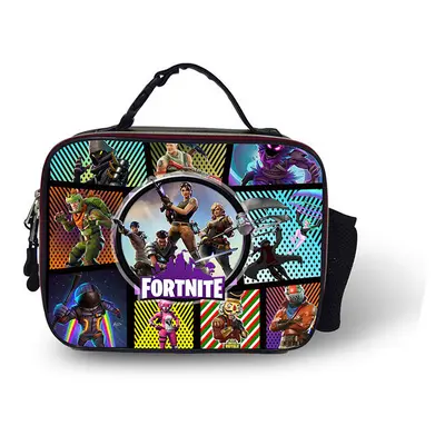 (Pattern 08) Fortnite Lunch Box Bag Outdoor leather Lunch Bag