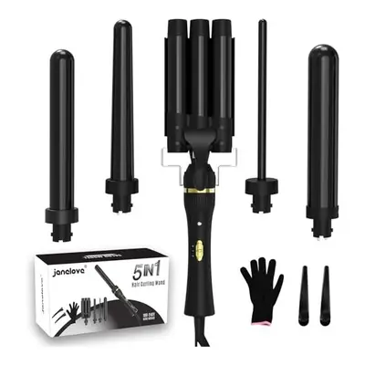 Hair Curler in Curling Wand Set with Barrel Hair Waver and Interchangeable Ceramic Curling Iron 