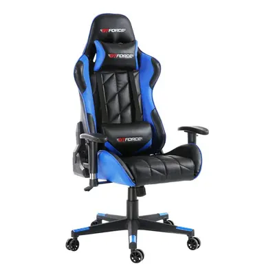 (Blue) GTFORCE PRO GT Reclining Sports Racing Gaming Office Desk PC CAR Faux Leather Chair (Blue